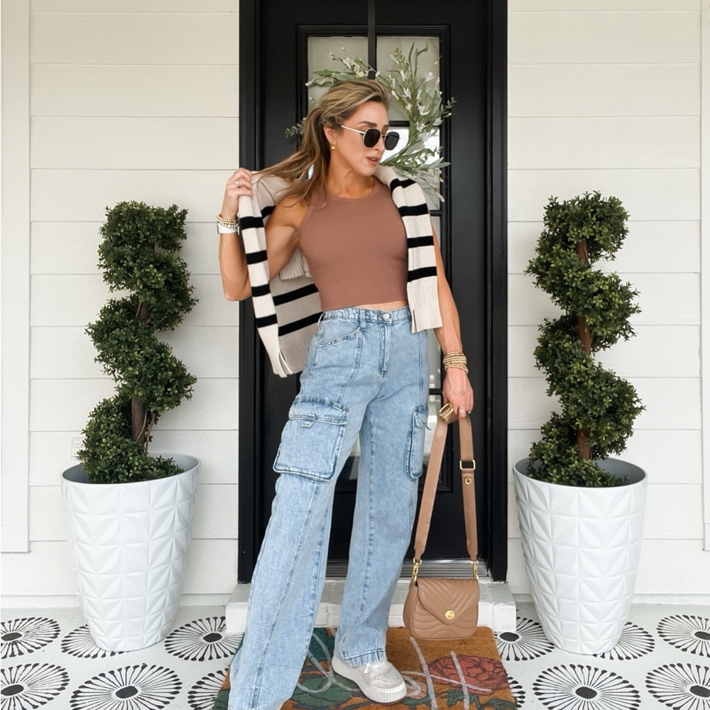 Scoop Women's Wide Leg Cargo Jeans Size 4